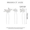 Kilshye Pearl Bride Wedding Hair Pins Rhinestone Bridal Hair Pieces Crystal Prom Hair Accessories for Women and Girls (Pack of 3) (Silver)