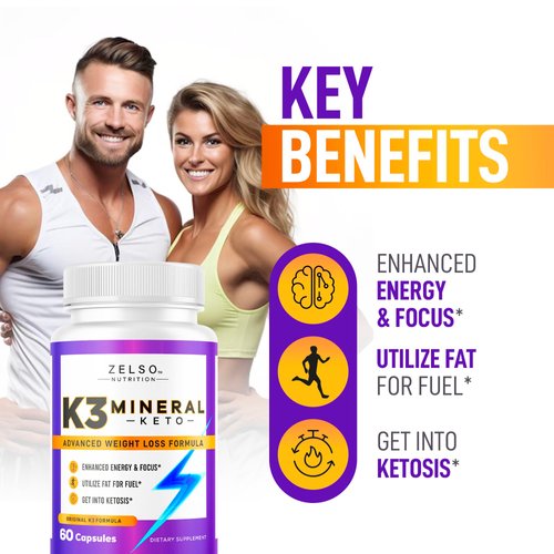 (2 Pack) K3 Mineral Weight Loss Pills for Women and Men - K3 Salt Mineral, Vitamin + K3 Capsules Supplement for Weight Loss - 60 Days Supply