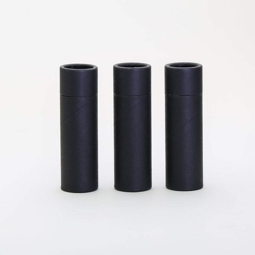 1 OZ Black Paperboard Lip Balm/Salve/Cosmetic/Lotion Tubes x12