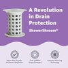 ShowerShroom the Revolutionary 2" Stand-Up Shower Stall Drain Protector Hair Catcher/Strainer, Gray