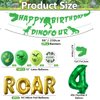 Dino Four Birthday Party Decoration, 4th Dinosaur Birthday Decorations, Dino Four Banner, Roar Balloons, Four Birthday Decorations for Boys Kids 4th Dinosaur Party Supplies
