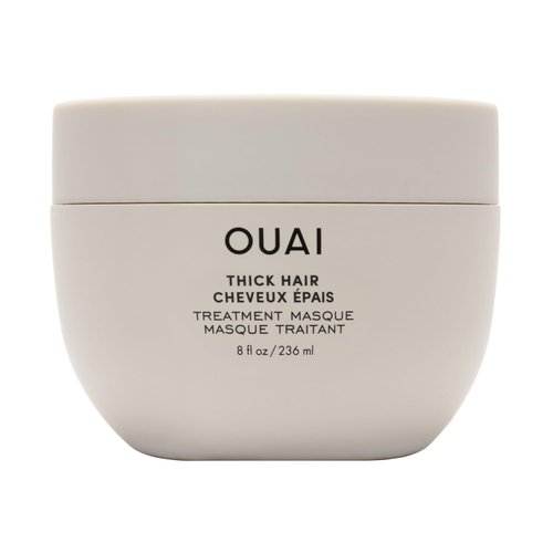 OUAI Thick Hair Mask - Hair Treatment Masque with Almond Oil, Olive Oil, & Hydrolyzed Keratin to Restore Damaged Hair - Phthalate & Paraben Free Hair Masque (8 fl oz)