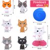 Chinco 16 Pcs Cat Theme Birthday Party Decorations Party Supplies Kit, Includes Cat Party Banner with 6 Cat Hanging Cutouts 6 Hanging Swirl Decor and 3 Birthday Honeycomb Party Decoration(Cool Style)