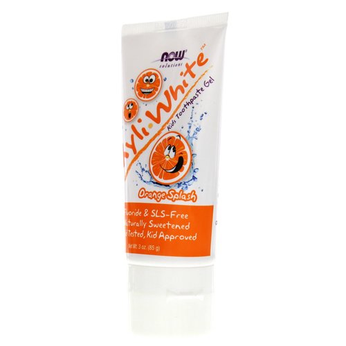 XyliWhite Orange Splash Kids Toothpaste Now Foods 3 oz Gel Pack of 2