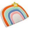 C.R. Gibson BTEE-24547 Colorful Rainbow 100% Food Grade Silicone Teether for Babies, 2.9" W x 2.2" L, Multicolor