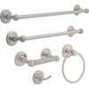 Franklin Brass Jamestown (1-Pack) Toilet Paper Holder Brushed Nickel Tissue Roll Holder for Bathroom Organization and Storage Spring-Loaded Toilet Tissue Holder Wall Bathroom Accessories 9008SN