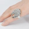 Silver Mini Manicure Palette Metal Paint Palette Finger Rings Nail Art Tools Makeup Palettes Nail Art Polish Tools