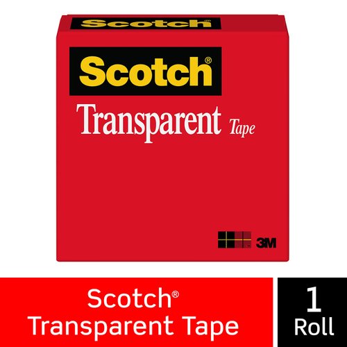 Scotch Transparent Tape, 3/4 in x 2592 in, 3-Inch Core, 1 Box/pack (600)