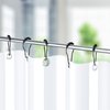 Titanker Shower Curtain Rings, Black Shower Curtain Hooks for Shower Curtain Rust Proof Metal Shower Rings Hooks for Bathroom Shower Curtains Rods Hangers - Set of 12, Black