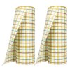 PandS Reusable Paper Towels Washable Roll,Paperless Cleaning Cloths,Farmhouse Plaid Dishcloth Strong Absorbent 10×10 Inch/Sheet Fast Dry,(2 Rolls)
