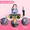 PLMMOUT 25 Pcs 80s 90s Party Decorations,Inflatable Boom Box,Inflatable Microphone,Gold Chain Balloons,Inflatable Mobile Phone,Inflatable Glasses,80s 90s Props Hip Hop Party Decorations