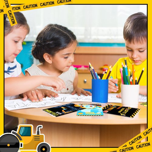 Estune 40 Pcs Coloring Books Party Favor for Kids Coloring Book Set Mini Small Color Booklets Goodie Bag Stuffers Gift Classroom Home(Construction Trucks)