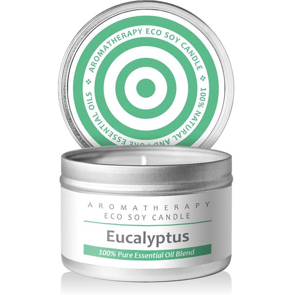 I & Candle Aromatherapy Soy Wax Scented Candles (Eucalyptus)