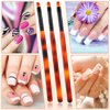 cobee Nail Art Clean Up Brushes, 3 Pcs Nail Polish Remover Brush Nail Polish Cleaning Brush Professional Nail Art Painting Pen Nail Design Tool for Manicure Mistake Cleaning (Round, Angled, Flat)