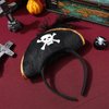 FRCOLOR Pirate Costume Accessories Pirate Hat Headband Halloween Skull Pirate Headband Headpiece Halloween Pirate Theme Party Costume Accessories for Cosplay Pirate Party Supplies