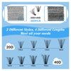 DIY Lash Extension Kit Lash Clusters 360 Pcs 20D+40D 10-16 Mix Length Individual Lashes Kit Lash Bond and Seal Lash Glue Remover Overnighter Seal for DIY Eyelash Extensions(20+40D)