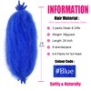 Afro Twist Hair 28 Inch 3 Packs, Springy Afro Twist Hair Pre Fluffed Spring Twist Hair Pre Stretched Wrapping Hair for Soft Locs Hair Extensions (Blue#)
