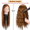 Beauty Star Mannequin Head with 80% Real Human Hair, Manikin Doll Head for Hair Styling, Cosmetology Makeup Hairdressing Training Practice Head with Clamp Stand and DIY Hair Styling Braiding Set