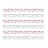 White & Pink Cherry Floral Trim Strip Nail Stickers/Decals