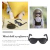 NUOBESTY Doll Eyeglasses Sunglasses Doll Mini Sunglasses Black Mini Sunglasses for Dolls DIY Crafts Dollhouse Accessories, 100 Pcs