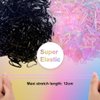 OOTDAY Mini Rubber Bands, Hair Ties No Damage, Rubber Bands for Hair, Ponytail Holders, Elastic Hair Ties for Women Kids Braids Hair Clear, Jelly and Black(1000PCS)