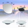 2 Pack of Blind Spot Mirror, Fan Shaped HD Glass Frameless Convex Rear View Mirror with wide angle Adjustable Stick, Blind Spot Mirror Compatible with Car SUV Van Pick Up Truck(Fan)