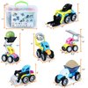 ALLROAD Magnetic Building Blocks Cars Magnetic Toy Vehicles Cars, Colorful Builder Trucks Montessori STEM Toy for Developing Skills, Gift for Boys Girls (45 Piece)
