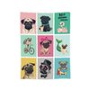 Cute Pug Blanket Cartoon Dog Fleece Throw Blanket Toddler Nursery Fuzzy Plush Super Soft Cozy Warm Pug Stuffed Animal Decor Blanket Gifts for Boys Girls Kids Adult Men Women 50"X40"