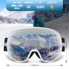 Snowledge Ski Goggles Snowboard Snow Goggles for Men Women OTG Snowboard Goggles with 100% UV Protection Anti-Fog Dual Lens Skiing Goggles Helmet Compatible