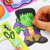 Aowplc 32 Sheets Halloween Stickers for Kids Make a Face Halloween Characters Stickers Halloween Kids Party Favors Crafts Game Activities Supplies