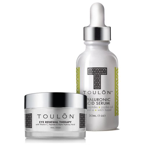 Hyaluronic Acid Anti Aging Skin Care Kits; Women Beauty Set: Hyaluronic Acid Serum and Eye Cream for Dark Circles & Puffiness; Perfect Present for Women and Men: Natural Skin Care Kit