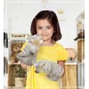 DolliBu Wolf Plush Hand Puppet for Kids - Soft Plush Stuffed Animal Hand Puppet Toy for Puppet Show Games & Puppet Theaters for Kids, Adult's Cute Puppets Educational Toy to Teach Children & Toddlers