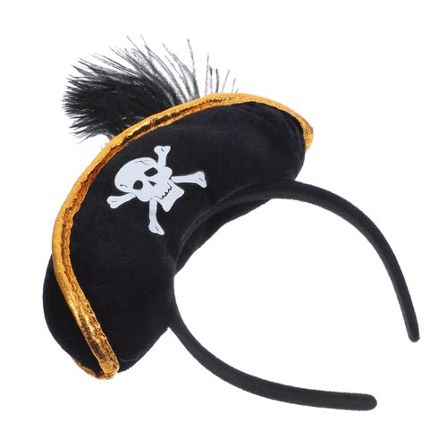 Pirate Headpiece Skull Hat Headband Make Non-Woven Fabric Skull Cap Pirate Top Hat