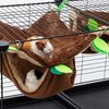 Guinea Pig Hideout - Fleece Rat Tunnel & Hammock Set House Cage Accessories for Chinchilla Hamster Hedgehog Squirrel Small Animals for Playing Sleeping