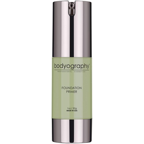 BODYOGRAPHY - Foundation Primer (Green): Flawless Anti-Aging Salon Makeup Primer w/Vitamin E, A, Jojoba, Grapeseed Oil | Control Shine | Gluten-Free, Cruelty-Free, 1 oz.