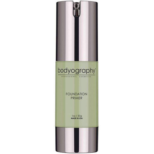 BODYOGRAPHY - Foundation Primer (Green): Flawless Anti-Aging Salon Makeup Primer w/Vitamin E, A, Jojoba, Grapeseed Oil | Control Shine | Gluten-Free, Cruelty-Free, 1 oz.