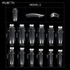 KADS 120PCS Clear Full Cover Dual Nail System Form UV Gel Acrylic Nail Art Mold Artificial Nail Tips with Scale for Extension (MODEL 2)