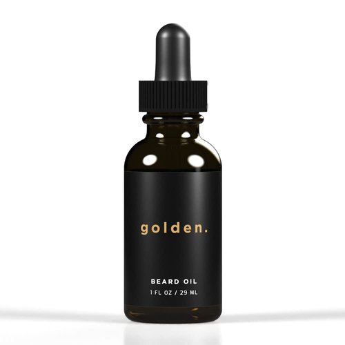 Golden Grooming Co. Natural Beard Oil for Men - Nourishing & Organic Beard Moisturizer - Organic Oil for Beard Growth - All-Natural Formula with Vitamin E - Smooth and Soft Beard - 1 fl oz
