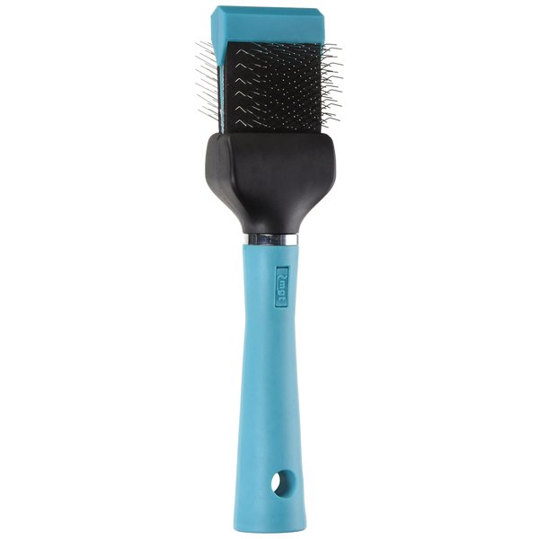 Master Grooming Tools Flexible Single Side Pet Slicker Brush with Hard Handle, Small, Teal