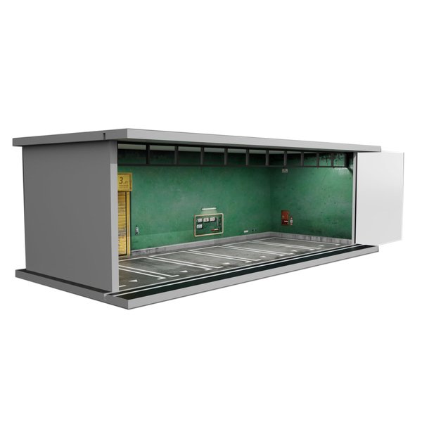 Hot Diecast Wheels Display Case - 1/64 Scale Die-cast Model Car Display Case with LED Light and Acrylic Cover, Hot Diecast Wheels Parking Garage Dioramas with 6 Parking Spaces(1/64-6Pgreen Wall)