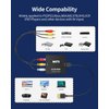 RCA to HDMI Converter, RCA to HDMI Adapter, 1080P Mini RCA Composite CVBS AV to HDMI Video Audio Converter Adapter Support PAL/NTSC for N64 Wii PS2 PS3 Xbox VHS - with HDMI Cable