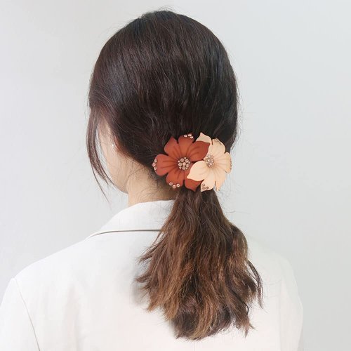 TOP SEWING Crystal Rhinestones Women Barrettes French Hair Clip Vintage Spring Hair Clips for Long hair Double-color Yellow