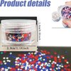 3 Boxes Independence Day Stars Nail Art Glitter Sequins,3D Holographic 4th of July Star Nail Sequins Nail Flakes for Nail Art Red Blue Sliver Stars Nail Accessories for Women Girl Manicure Decor