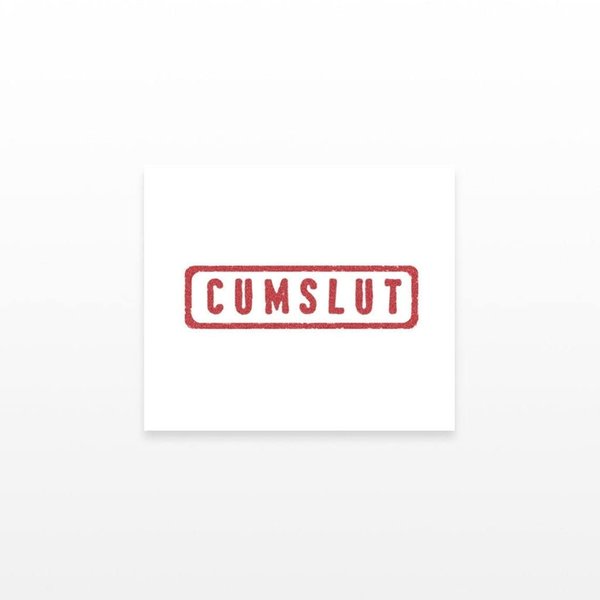 2 Cumslut Temporary Tattoos