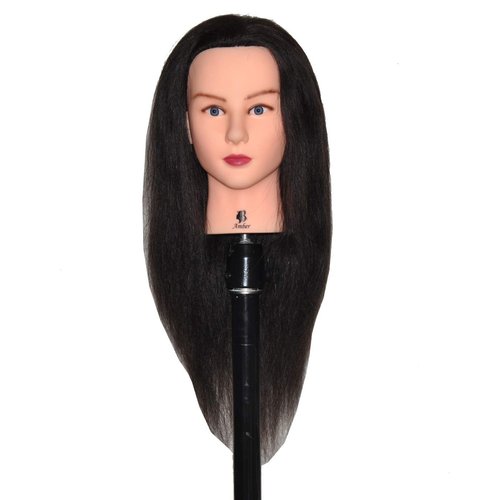 HairZtar Human Hair 22 - 24 " Mannequin Head Hairdresser Training Head Manikin Cosmetology Head (AMBER+C)