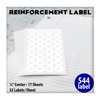 BAZIC Reinforcement Label Round 1/4", Hole Reinforcements Stickers, White Color Self Adhesive Labels for Paper Sheet Binder (544/Pack), 24-Packs