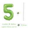 Tellpet Number 5 Balloon, 5th Birthday Party Decorations for boy kids, Green, 40 inch