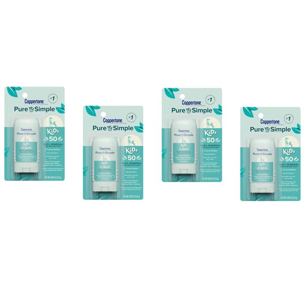 Coppertone Kids Sunscreen Stick Broad Spectrum SPF 50.46 Ounces Each (4)