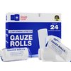 Gauze Rolls Pack of 24 – Premium Quality Lint and Latex-Free 4 inches x 4.1 Yards Conforming Stretch Bandages Designed for Effective Wound Care & Comfort - Ideal for use as a Mummy wrap