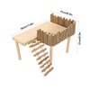 Tnfeeon Hamster with Climbing Ladder, Guinea Pig Toys Chinchilla Perch Cage Accessories Toy Wooden Play Gym Stand for Hamsters Squirrel Guinea Pig